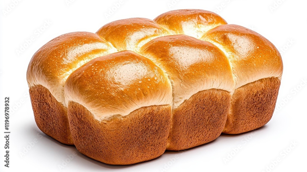 A photostock of a golden-brown loaf of bread with a textured crust, isolated on a clean white background, symbolizing home-baked comfort. High Quality A photostock of a golden-brown loaf of bread with a textured crust, isolated on a clean white background, symbolizing home-baked comfort. High Quality
