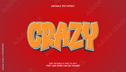 Crazy text effects with editable graffiti style