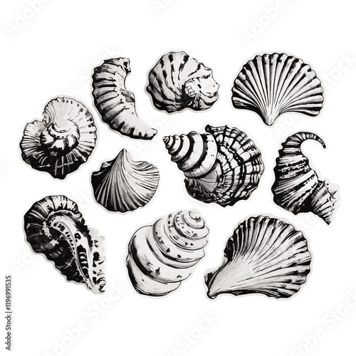 Sea shells sticker