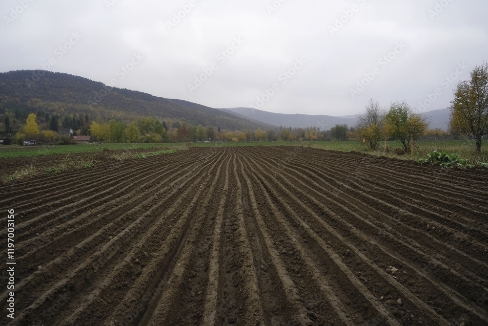 Freshly Plowed Soil on Rolling Hills Freshly Plowed Soil on Rolling Hills