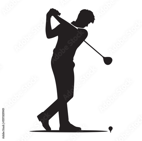 Golf Palyer vector silhouette SH