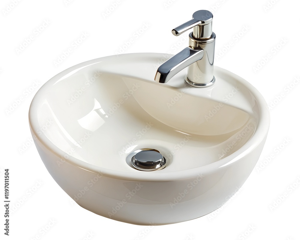 faucet in a bathroom isolated on a white background faucet in a bathroom isolated on a white background