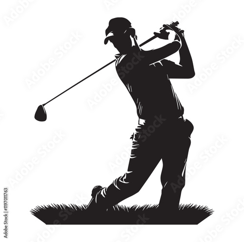 Golf Palyer vector silhouette SH