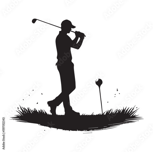 Golf Palyer vector silhouette SH