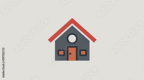 Simple cartoon style icon of a house.