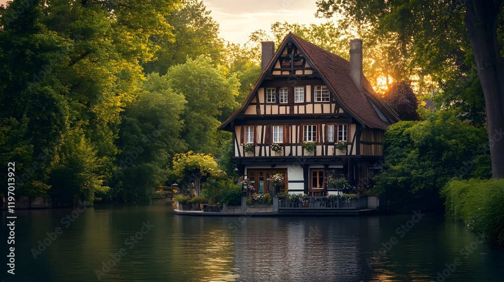 Charming Half-Timbered House by the River
Charming Half-Timbered House by the River