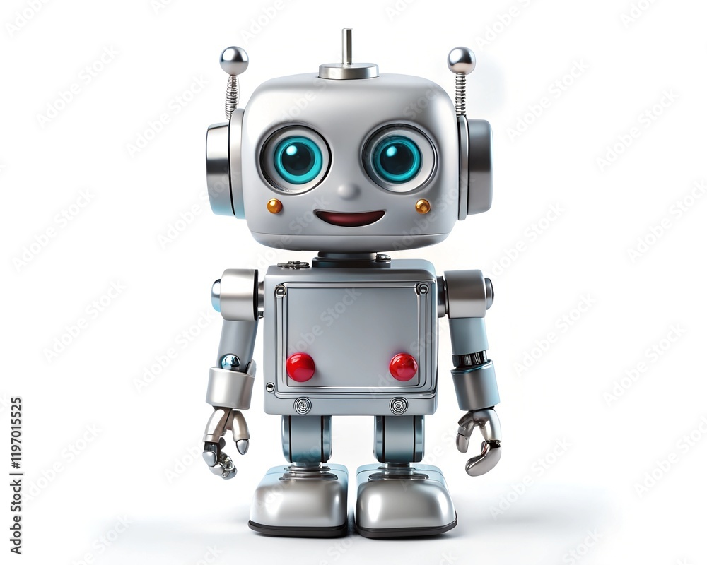 blue screen robot isolated on a white background blue screen robot isolated on a white background