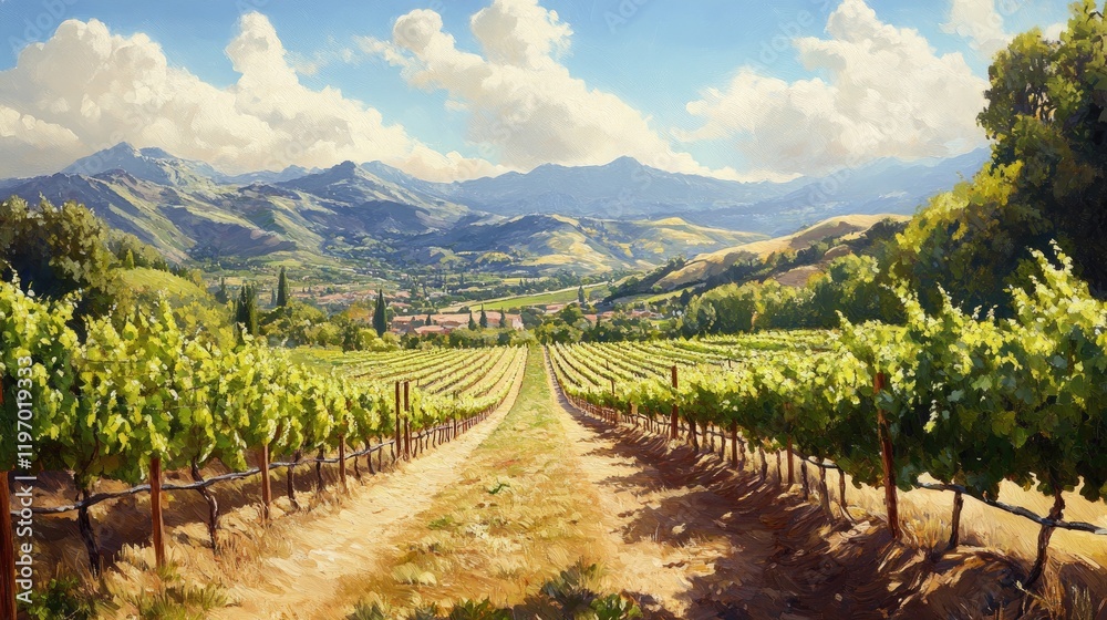 Naklejka premium Vineyard