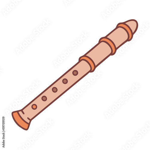 flute vector icon, flute vector illustration -simple illustration of flute, perfect for flute logos and icons and themed design 