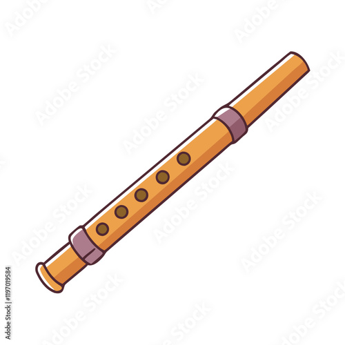 flute vector icon, flute vector illustration -simple illustration of flute, perfect for flute logos and icons and themed design 