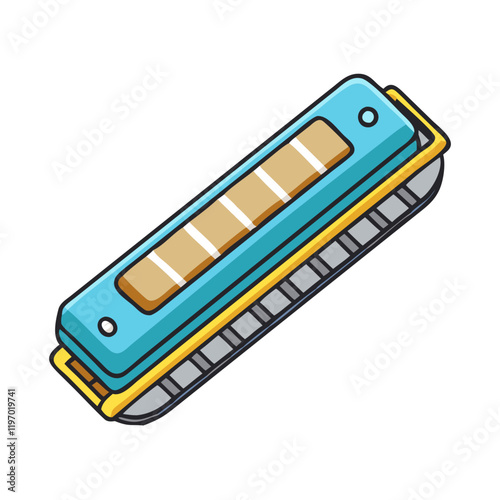 harmonica vector icon, harmonica vector illustration -simple illustration of harmonica, perfect for harmonica logos and icons and themed design 
