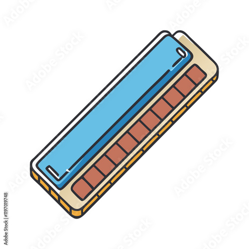harmonica vector icon, harmonica vector illustration -simple illustration of harmonica, perfect for harmonica logos and icons and themed design 