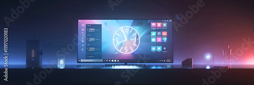 Aesthetic Preview of LX Windows Operating System Interface with Functionalities and App Icons Displayed