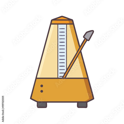 metronome vector icon, metronome vector illustration -simple illustration of metronome, perfect for metronome logos and icons and themed design 