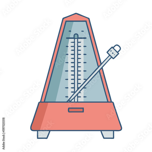 metronome vector icon, metronome vector illustration -simple illustration of metronome, perfect for metronome logos and icons and themed design 