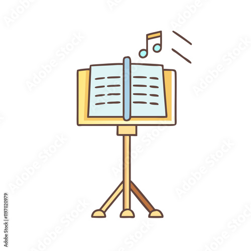 music stand vector icon, music stand vector illustration -simple illustration of music stand, perfect for music stand logos and icons and themed design 
