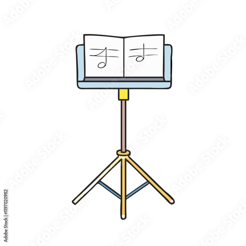 music stand vector icon, music stand vector illustration -simple illustration of music stand, perfect for music stand logos and icons and themed design 