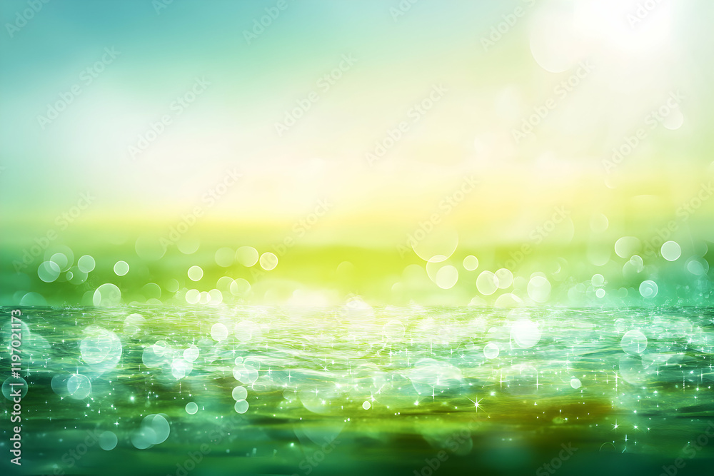 Serene green water background with bokeh lights, ideal for websites, presentations, and social media. Evokes calmness and tranquility. Serene green water background with bokeh lights, ideal for websites, presentations, and social media. Evokes calmness and tranquility.