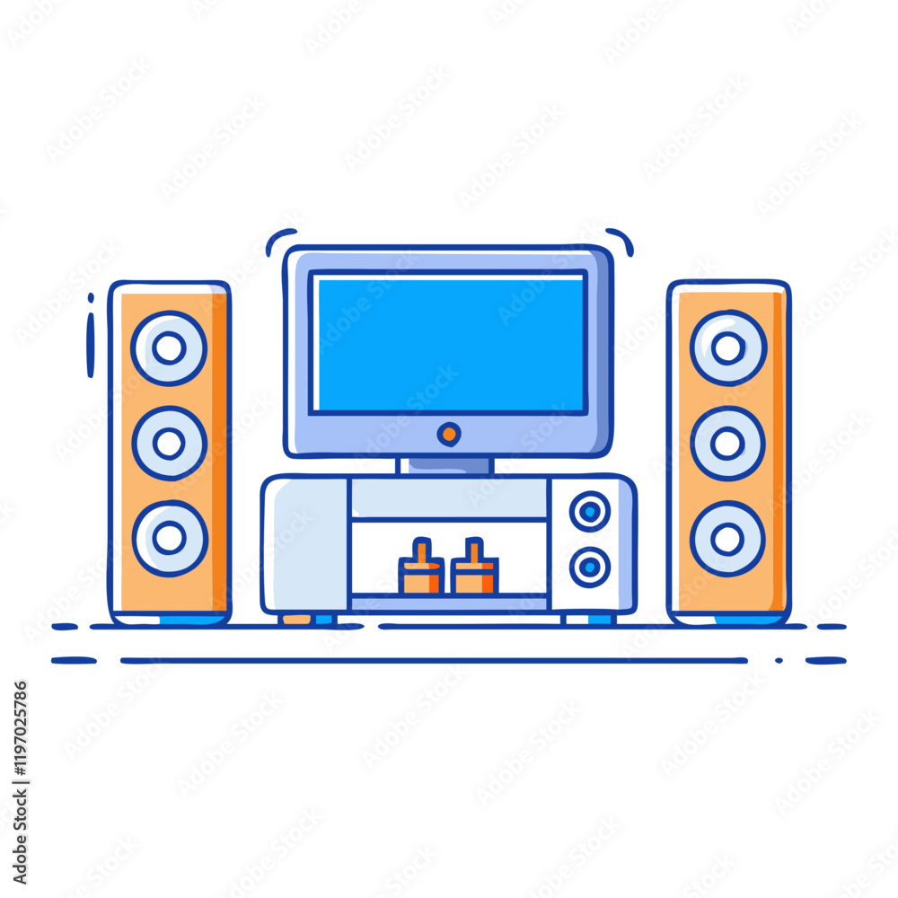home theater system vector icon, home theater system vector illustration -simple illustration of home theater system, perfect for home theater system logos and icons and themed design home theater system vector icon, home theater system vector illustration -simple illustration of home theater system, perfect for home theater system logos and icons and themed design
