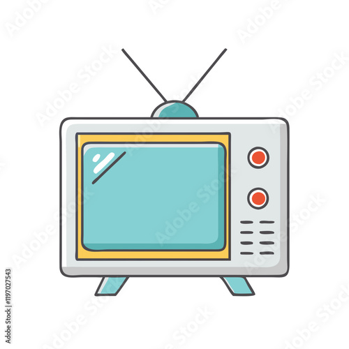 television set vector icon, television set vector illustration -simple illustration of television set, perfect for television set logos and icons and themed design 