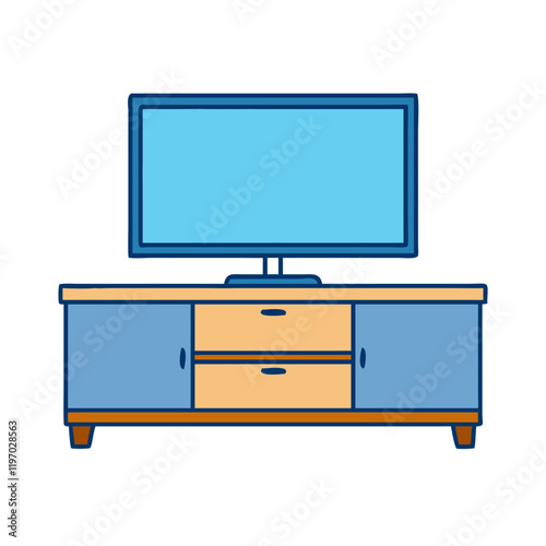 tv stand vector icon, tv stand vector illustration -simple illustration of tv stand, perfect for tv stand logos and icons and themed design 