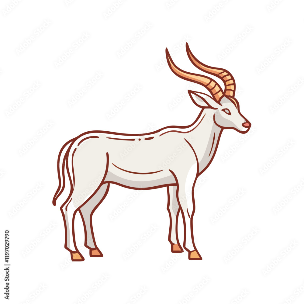 Fototapeta premium antelope vector icon, antelope vector illustration -simple illustration of antelope, perfect for antelope logos and icons and themed design 