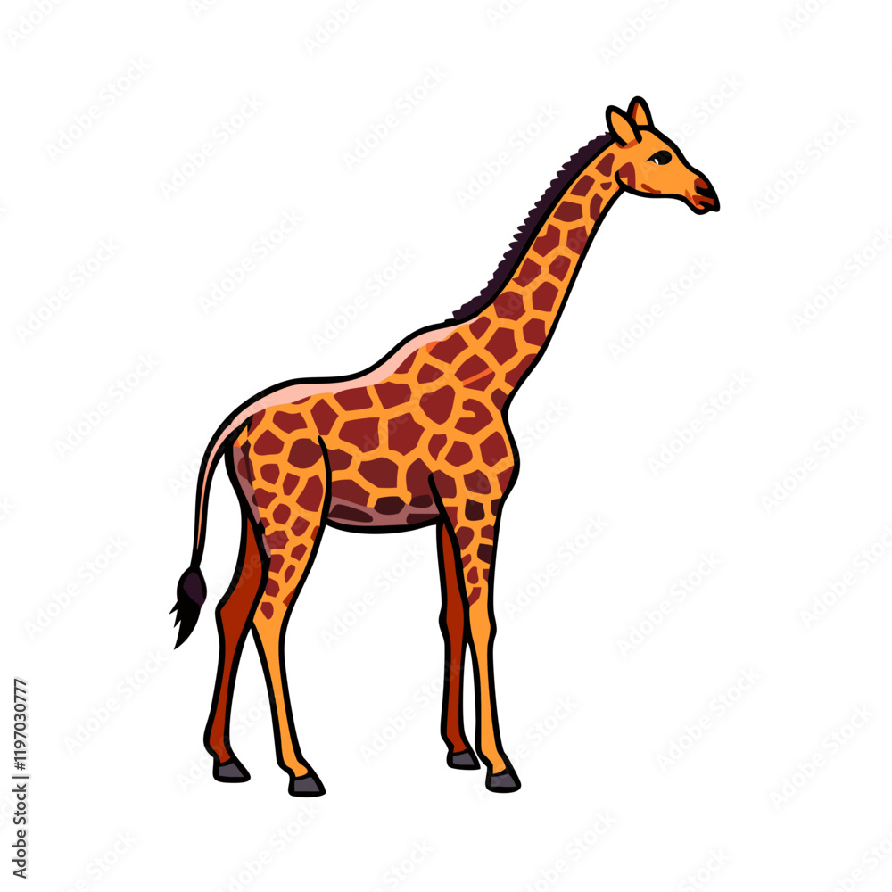 giraffe silhouette vector icon, giraffe silhouette vector illustration -simple illustration of giraffe silhouette, perfect for giraffe silhouette logos and icons and themed design 