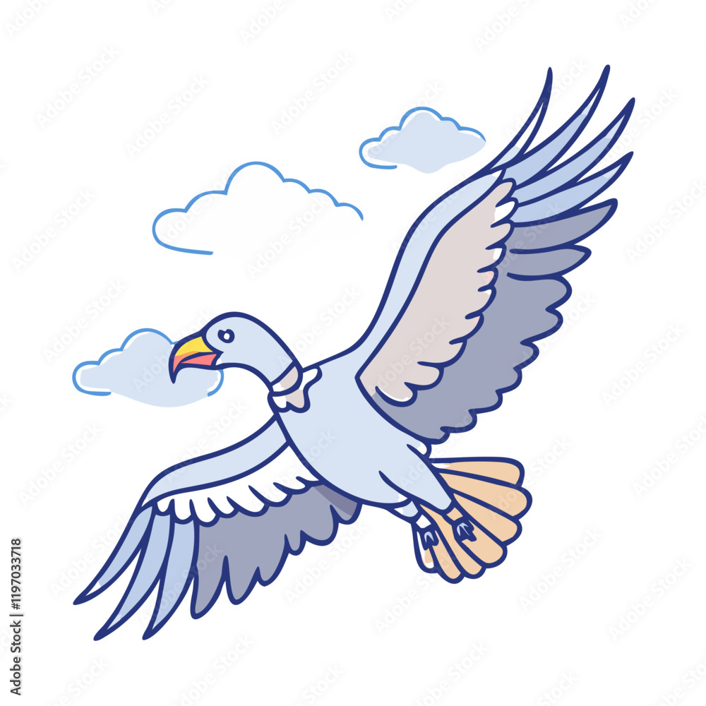 Obraz premium vulture in sky vector icon, vulture in sky vector illustration -simple illustration of vulture in sky, perfect for vulture in sky logos and icons and themed design 