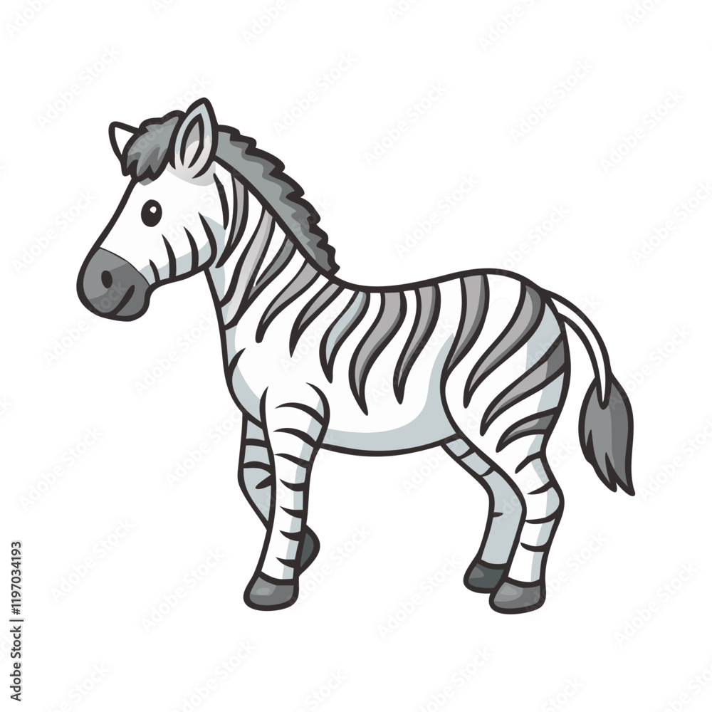 Obraz premium zebra vector icon, zebra vector illustration -simple illustration of zebra, perfect for zebra logos and icons and themed design 
