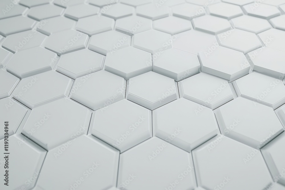 Naklejka premium Abstract white hexagon pattern, textured background. Website design