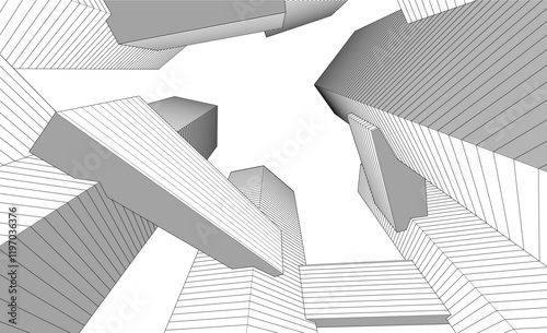 Architectural background 3d buildings