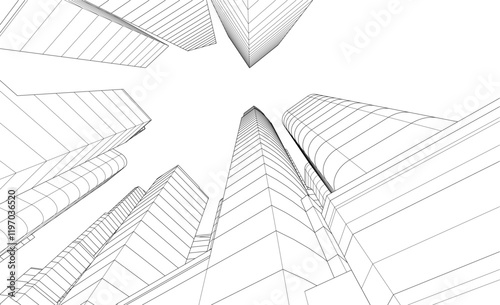 Architectural background 3d buildings