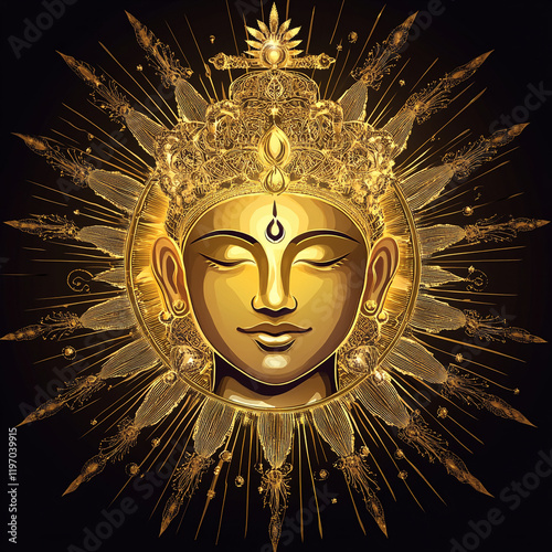 lord god Surya Indian hindu festival Makar Sankranti Chhath Puja pongal background diwali