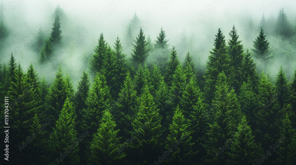 Fototapeta premium misty morning with the breath taking Dolomite mountains
