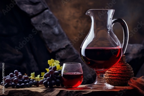 still life with wine