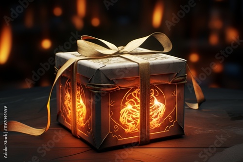 gift box with candle