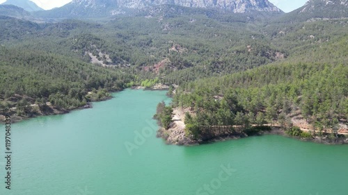 Wallpaper Mural Nature's tranquility near a pristine lake surrounded by mountains Torontodigital.ca