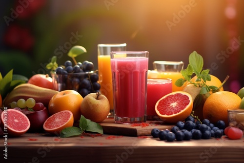 fruit juice and fruits