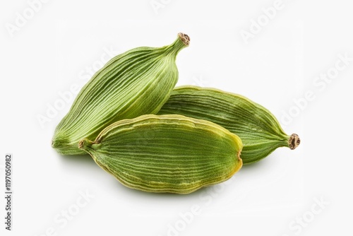 Wallpaper Mural Elettaria cardamomum, commonly known as green cardamom or true cardamom seeds isolated on white background with clipping path and full depth of field Torontodigital.ca