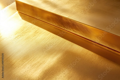 Shimmering golden surface with soft light reflections creates lu photo