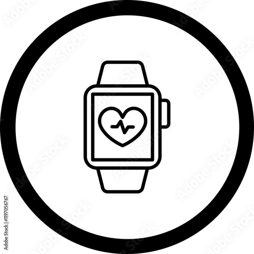 Heart Rate Monitor Vector Icon Design