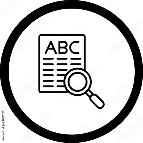 Spell Check Vector Icon Design