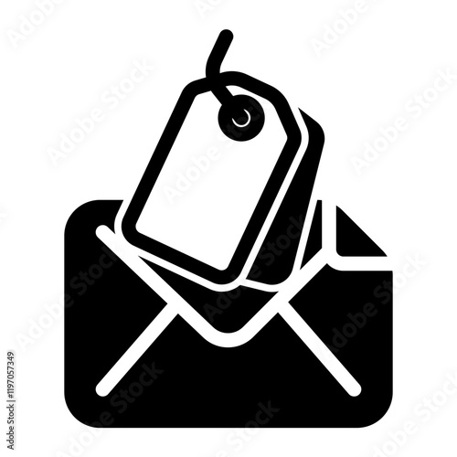 Mail Icon Mixed Style (Outline and Solid)
