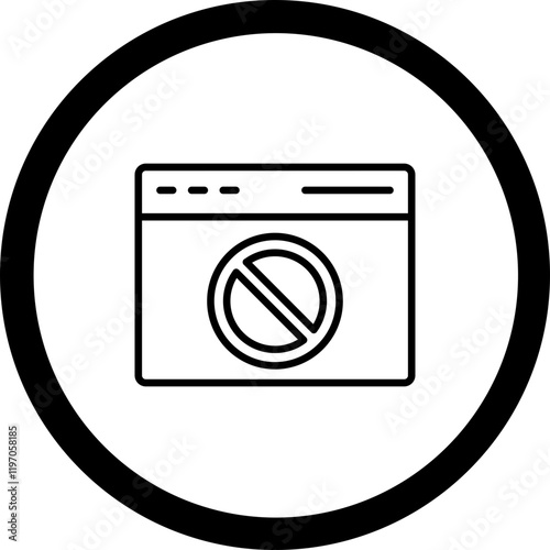 Ad Block Vector Icon Design