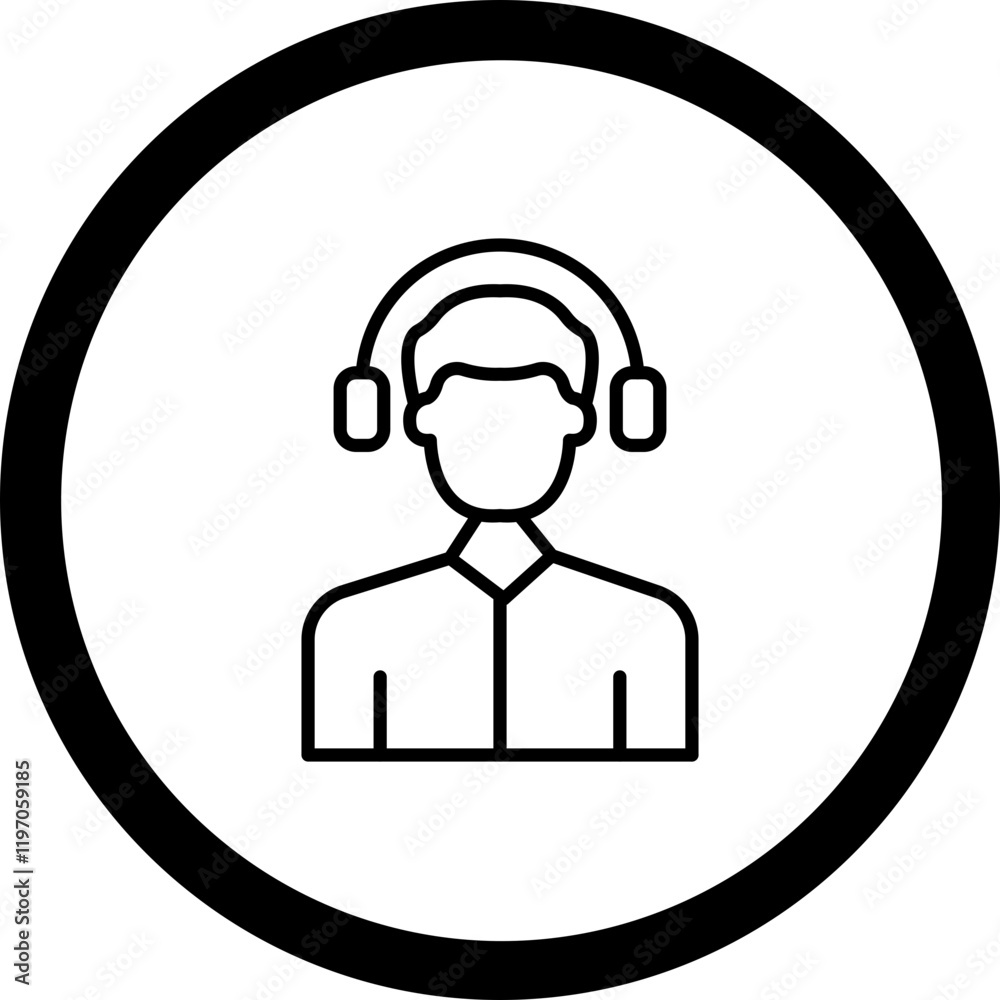 Man Customer Service Vector Icon Design Man Customer Service Vector Icon Design