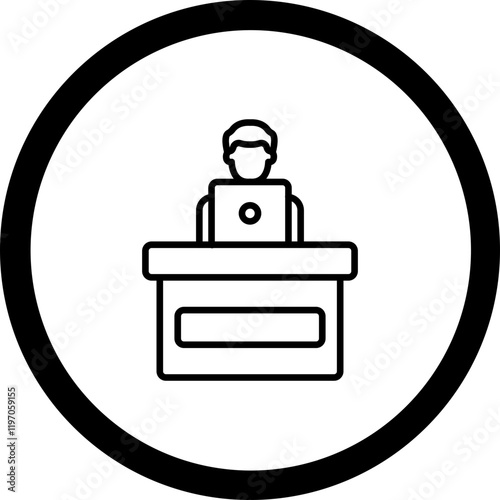 Man Layer Working Vector Icon Design