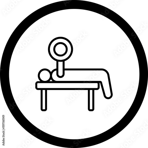 Bench Press Vector Icon Design