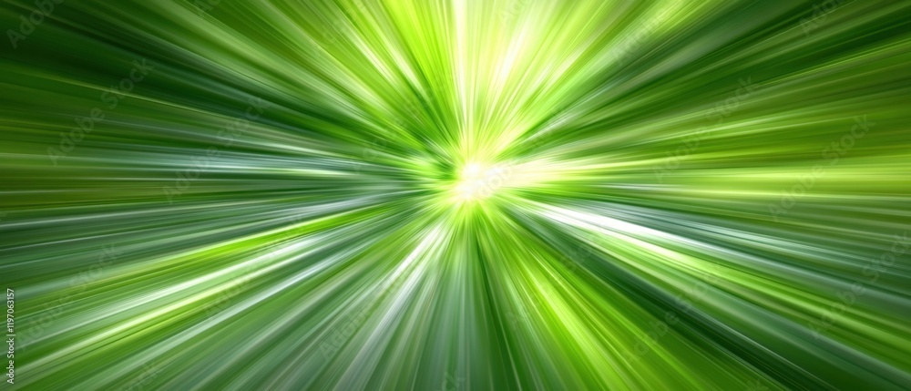 Obraz premium Vibrant Green Energy Burst Abstract Background Design