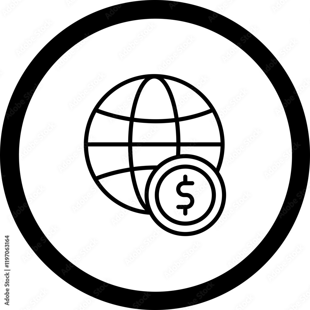Global Economy Vector Icon Design Global Economy Vector Icon Design