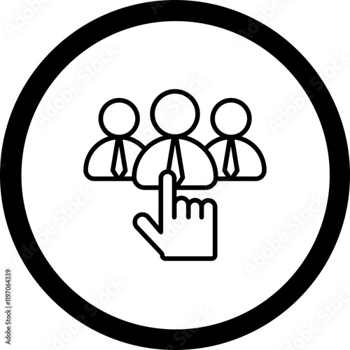 Candidate Selection Vector Icon Design